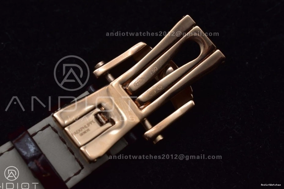 Premium Dial Gray Nautilus GRF Brown Strap 5712 on Best Edition 912 Croco A23J RG SS 0704
